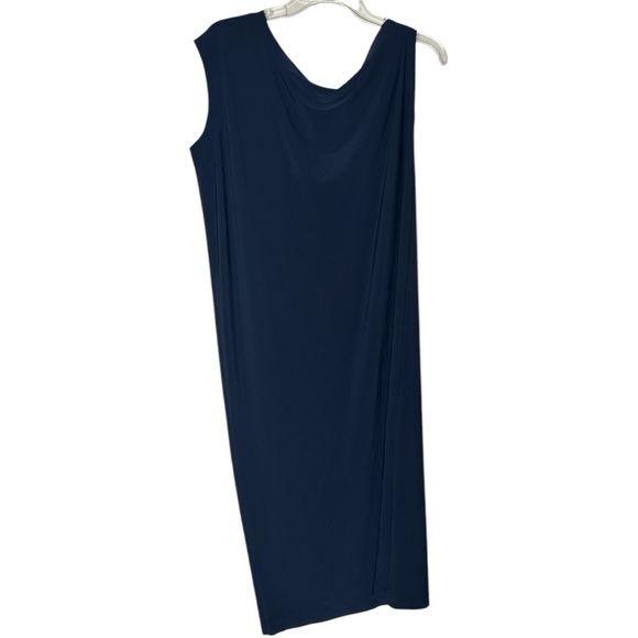 Norma Kamali Drop Shoulder Dress Midnight Blue Medium - Picture 5 of 11